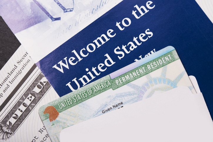  Green card application documents and immigration paperwork