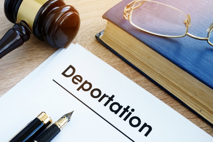 immigration and deportation documents for an ICE detention case